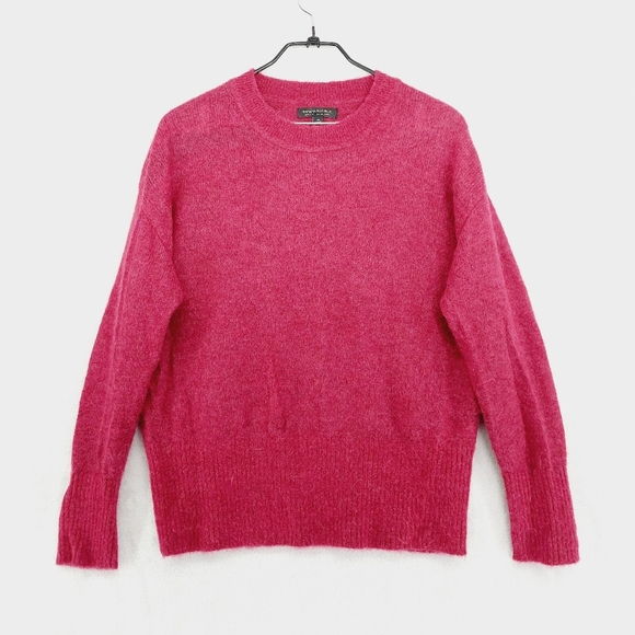 Banana Republic Pink Alpaca Yarn Wool Blend Crew Neck Knit Sweater P6132 - Picture 1 of 8